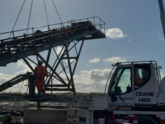 Nice day for it! #Ses engineering newark ltd crane hire #contract lift #cranehire #plantdismantle #quarry
